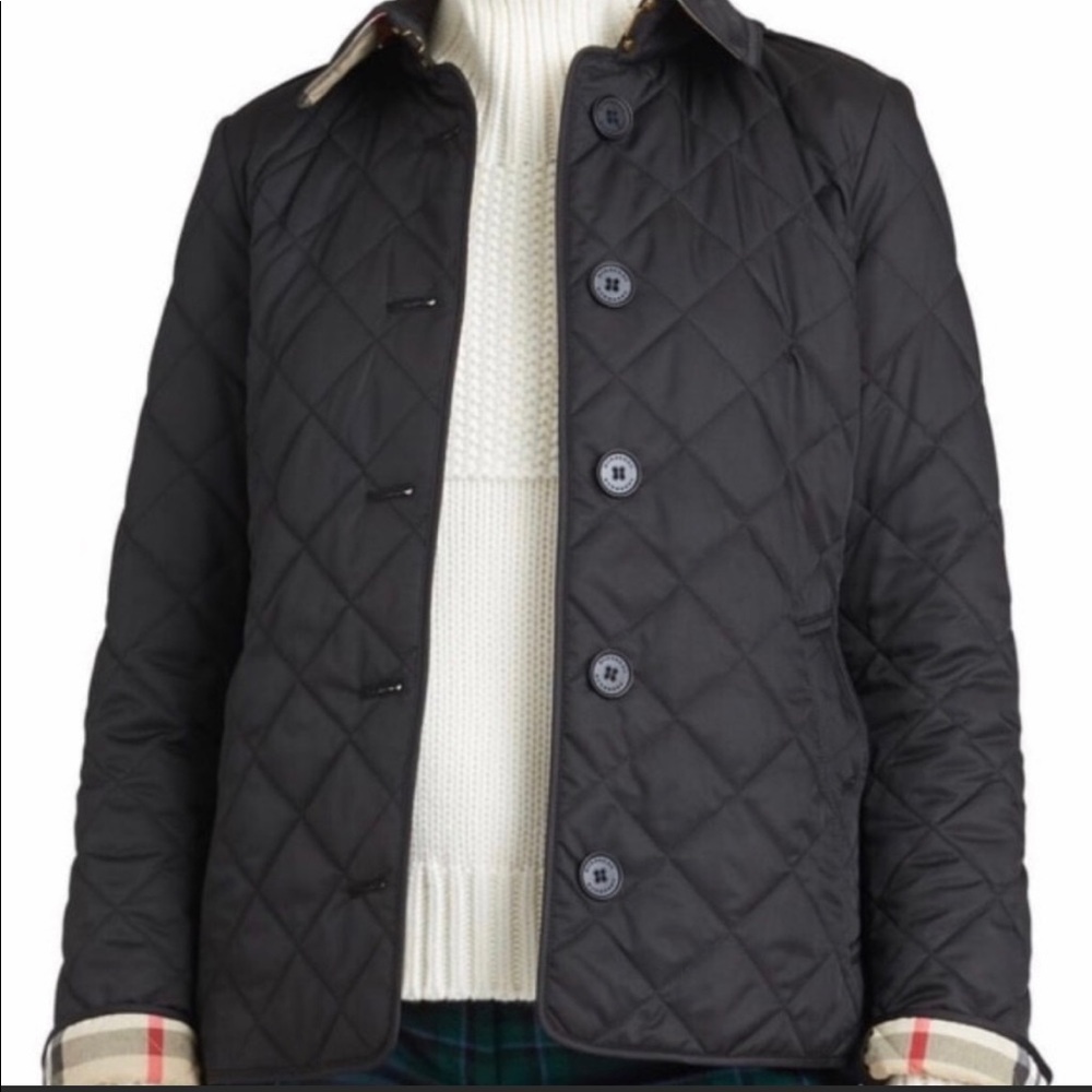 Authentic Burberry Frankby Quilted Jacket Black Size Small